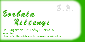 borbala miltenyi business card