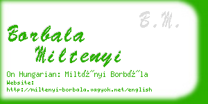 borbala miltenyi business card